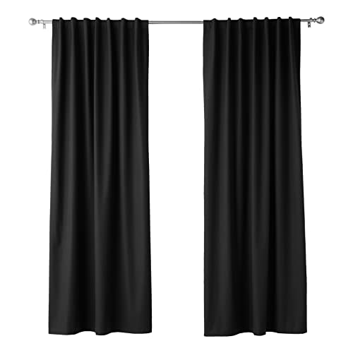 Amazon Basics Room Darkening Blackout Window Curtains, Set of 2