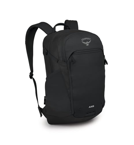Osprey Axis Laptop Backpack – Sleek, Urban-Ready Everyday Pack with Laptop Sleeve, Dual Water Bottle Pockets, and Compression Straps – Ideal for College, City Commutes, and Casual Travel, Black