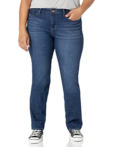 Levi Strauss Signature Gold Women's Modern Straight Jeans Mid-Rise Stretch Denim (Available in Plus Size), Angel Island, 18 Regular