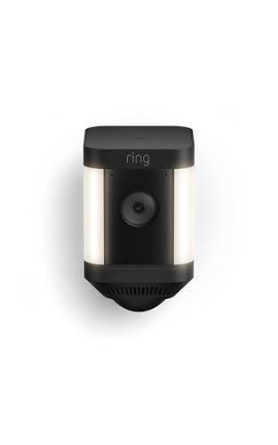 Ring Spotlight Cam Plus, Battery | Home or business security with HD video, Two-Way Talk, Color Night Vision, and Security Siren (2022 release) - Black