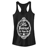 Disney Princess His Fariest of Them All Portrait Juniors Racerback Tank Black
