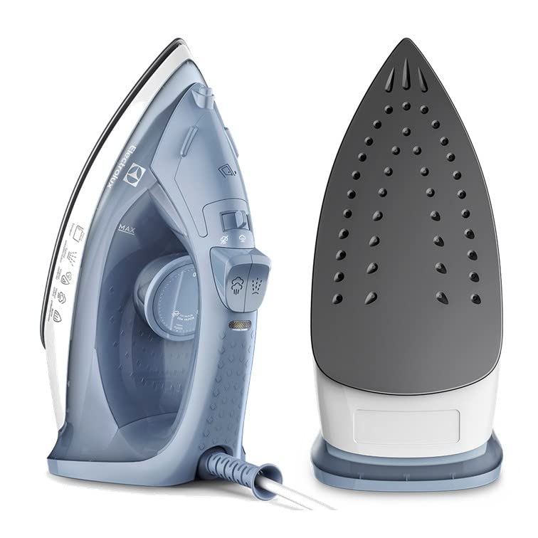 Ferro de Passar Seco/Vapor Electrolux antiaderente base Cerâmica Vapor Vertical Extra 1500W azul marinho ESI60
