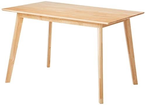 Amazon Basics FSC Certified Solid Wood Kitchen Rectangular Dining Table, Easy to Assemble, 29.5"D x 47.2"W x 29.5"H, Natural Wood