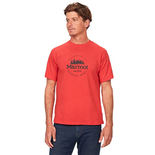 Marmot Men's Culebra Peak Short Sleeve Tee Shirt, Cairo, Small