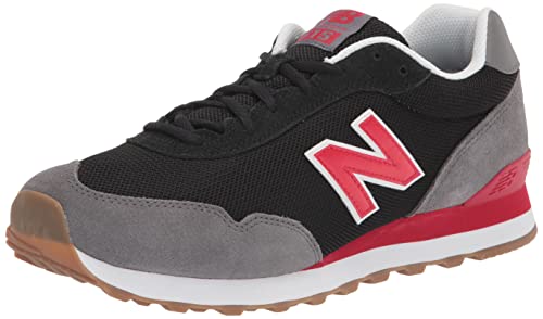 New Balance Men's 515 V3 Sneaker, Black/Team Red, 9.5 X-Wide