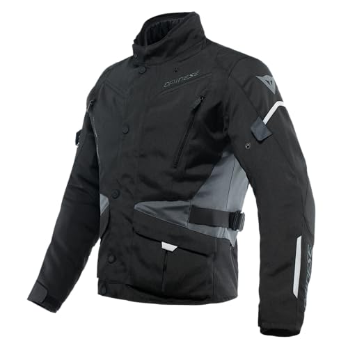(-27%) Dainese - Tempest 3 D Dry, Herren Motorrad Tourenjacke, Wasserdichte Jacke, Herausnehmbares Thermofutter, Schulter Und Ellbogenprotektoren, Schwarz/Schwarz/Ebony, 44