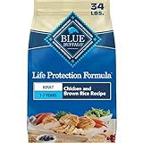 Blue Buffalo Life Protection Formula Chicken & Brown Rice Adult Dry Dog Food, Supports Immunity with Antioxidant-Rich LifeSource Bits, Promotes Healthy Muscle Development, Skin & Coat Health, 34 lbs.