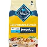 Blue Buffalo Life Protection Formula Healthy Weight Small Breed Adult Dry Dog Food, Chicken & Brown Rice, Supports Immunity With LifeSource Bits, Promotes Healthy Lean Muscles & Weight Control, 5 lbs.