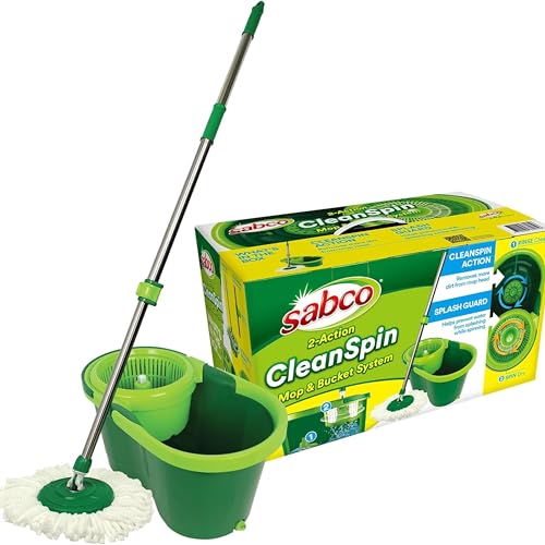Sabco Clean Spin Mop and Bucket System, Blue