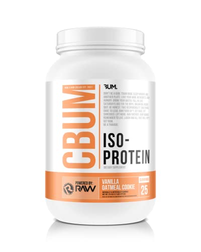 RAW Whey Isolate Protein Powder, Vanilla Oatmeal Cookie (CBUM Itholate Protein) - 100% Grass-Fed Sports Nutrition for Muscle Growth & Recovery - Low-Fat, Low Carb, Naturally Flavored - 25 Servings
