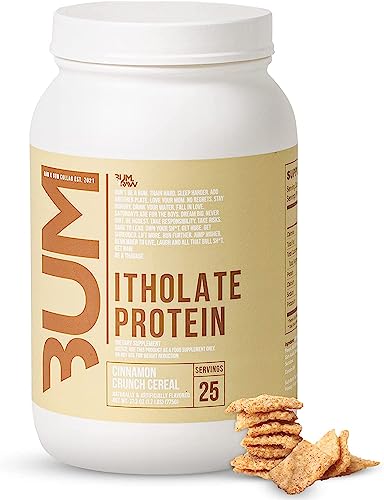 RAW Whey Protein Powder Isolate, Cinnamon Crunch (CBUM Itholate Protein) - 100% Grass-Fed Sports Nutrition Powder for Muscle Growth & Recovery - Low-Fat, Low Carb, Naturally Flavored - 25 Servings