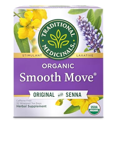 Traditional Medicinals Tea, Organic Smooth Move, Relieves Occasional Constipation, Senna, 32 Tea Bags