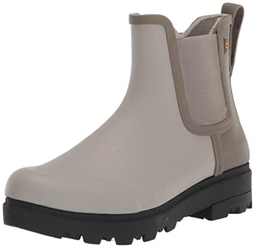 Bogs Womens Holly Chelsea Boot Rain, Taupe, 10