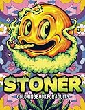 Stoner Coloring Book for Adults: Trippy Stoned Drawings About Weed Marijuana mushroom | Cool Hippie Tattoos Ideas to color and get high | Midnight Cannabis Minds 90s pot art book |