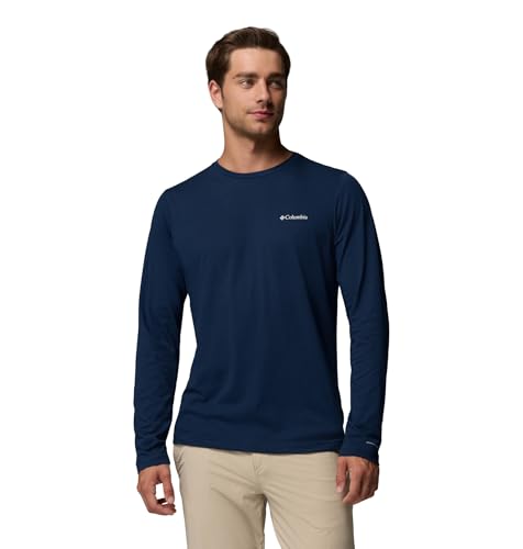 Columbia Mens Thistletown Hills Long Sleeve Crew Sweatshirt, Collegiate Navy Heather, X-Large