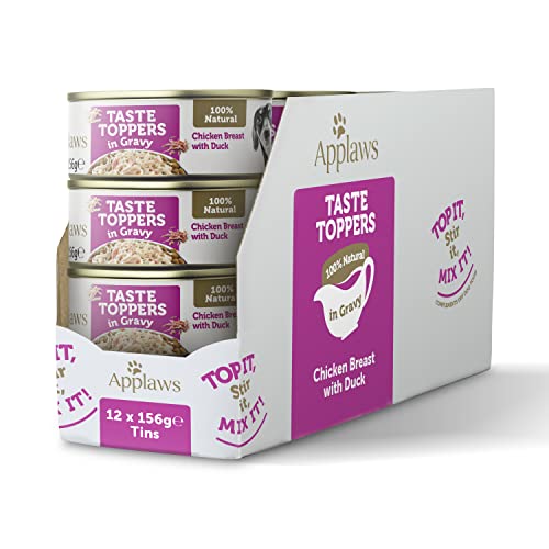 Applaws 100% Natural Wet Dog Food Tins, Chicken Breast with Duck in Gravy, 156g