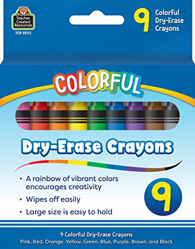 Teacher Created Resources Colorful Dry-Erase Crayons