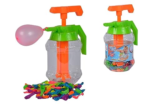 🔥 SELTEN SO GÜNSTIG (-34%) Simba 107796090 - Wasserbomben Füllflasche, mit Pumpfunktion und integrierter Knothilfe, 100 Wasserbomben, Füllvolumen 1,4 Liter, Wasserspielzeug