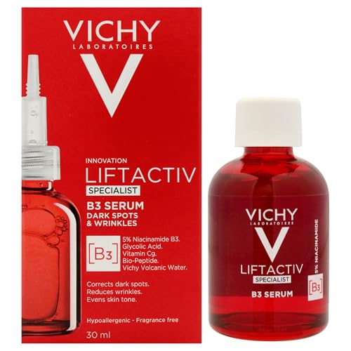Vichy LiftActiv B3 Serum, 8% Niacinamide + Melasyl + Glycolic Acid, Anti-Aging Dark Spot Corrector for Uneven Skin Tone, Lightweight Face Serum for Women & Men, Non-Sticky
