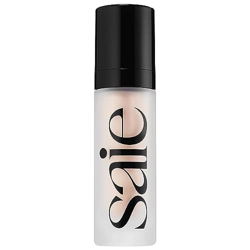 Saie Glowy Super Gel - Hydrating Makeup Primer and Illuminating Glow Serum Enriched with Vitamin C and Squalane Oil - All-Over Liquid Highlighter Makeup for Instant Glass Skin - Starglow (1 oz)