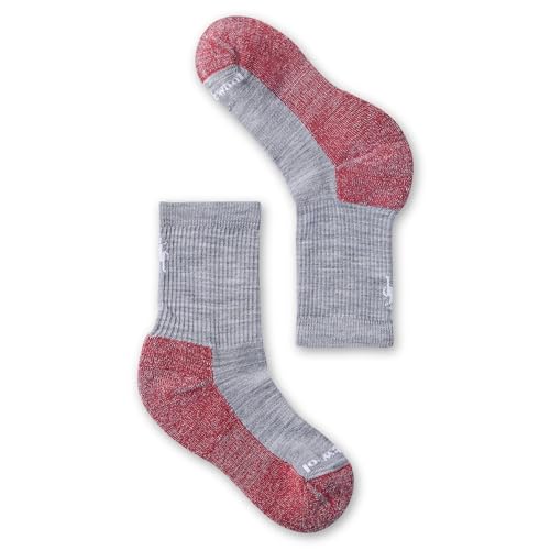 Smartwool SW001691039L Kids' Hike Light Cushion Crew Socks Light Gray L