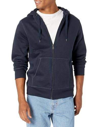 Amazon Essentials Men's Full-Zip Fleece Hoodie (Available in Big & Tall), Navy, 6X-Large Big