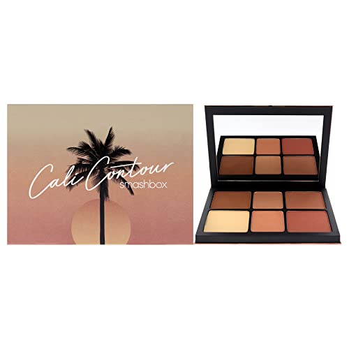Smashbox The Cali Contour Palette | Six-Shade Contour Kit with Highlighter, Bronzer and Blush Powder for Face Contouring Makeup and Glow | Matte and Pearlescent Finishes, Medium to Dark, 0.69 Ounce