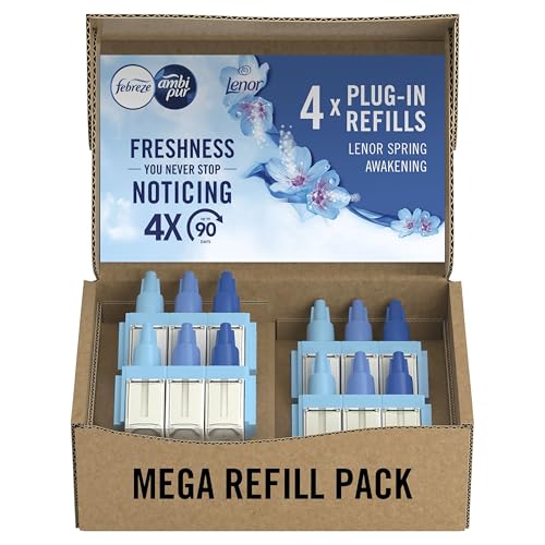 (-14%) Febreze 3Volution Duftstecker 4x Nachfüllflakons Aprilfrisch, 3 Abwechselnde Düfte Zum Bekämpfen Von Gerüchen