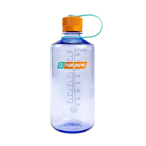 Nalgene Leak Proof Tritan BPA-Free Water Bottle - 32 oz Narrow Mouth - Made in the USA for Outdoor Use & Daily Hydration (Amethyst)