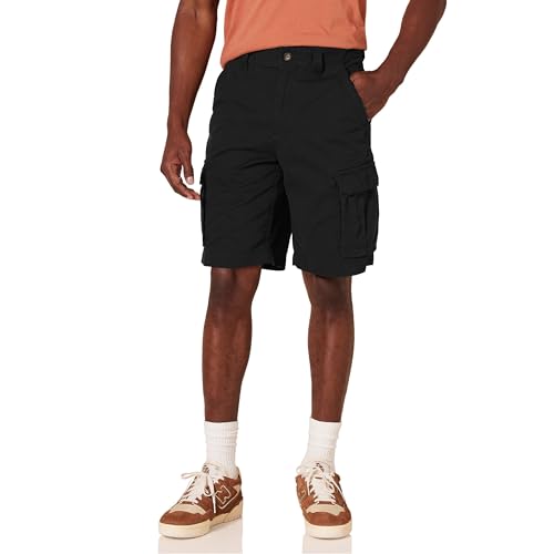 Amazon Essentials Men's 10" Classic-Fit Cargo Shorts (Available in Big & Tall), Black, 54