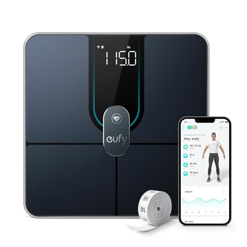 eufy Smart Scale P2 Pro, smarte Körperfettwaage, Schwarz