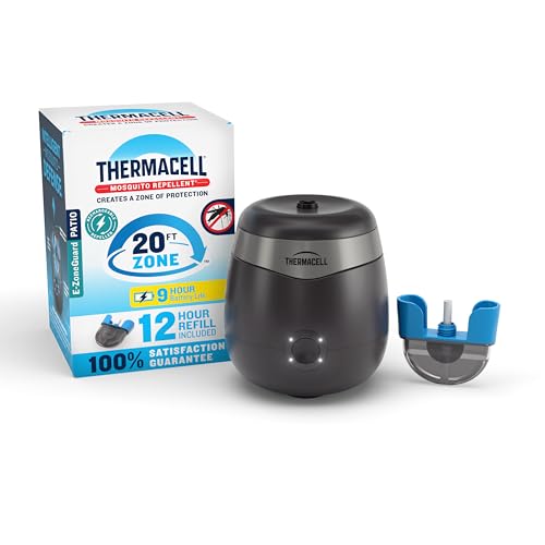Thermacell Mosquito Repeller E-Series Rechargeable with 20' Mosquito Protection Zone; Up to 9-Hr Battery Life; Includes 12-Hr Refill; Flame or Scent; DEET-Free Bug Spray Alternative