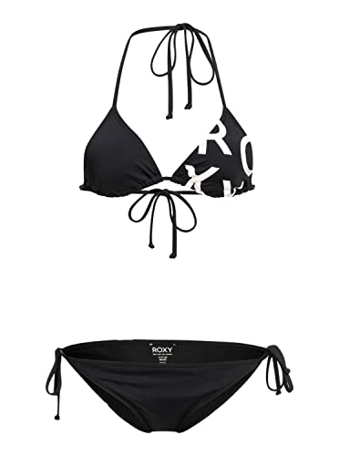 (-52%) Roxy Beach Classics Tie Side - Triangle-Bikini-Set für Frauen Schwarz