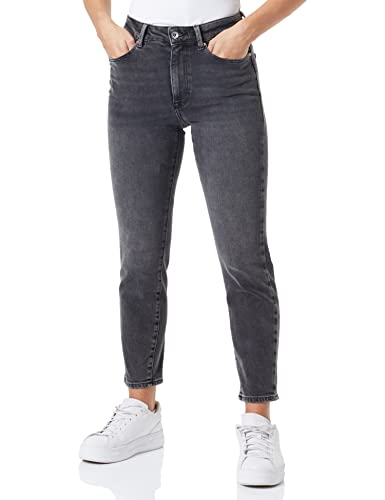 (-10%) ONLY Damen Stretch Ankle Jeans | Gerade ONLEMILY High Waist Hose | Classic Design Denim Straight Pants, Dark Grey Denim,26W / 34L