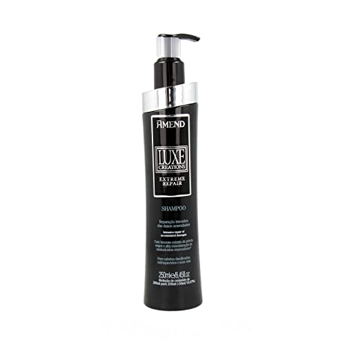 Shampoo Reparador com Extrato de Pérola Negra 250ml | Amend Extreme Repair | Combate o envelhecimento capilar e limpa reparando danos profundos.