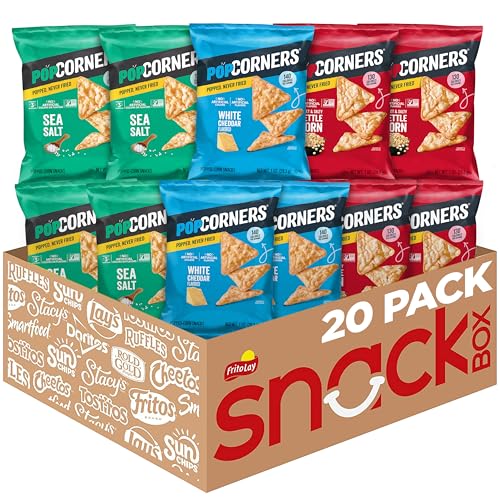 PopCorners Popped Corn Snacks, Core 3 Flavor Pack, 1 Ounce (Pack of 20) (Packaging May Vary)