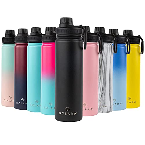 SOLARA Insulated Water Bottle 650ml, Hot Water Bottle, Thermosteel Water Bottles for Travel, Home, Office, School, Gym, Adults, Water Bottle Hot and C