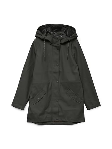 (-40%) VERO MODA Damen Regenjacke VMMalou wasserabweisender Parka mit Kapuze 10266982 peat XL