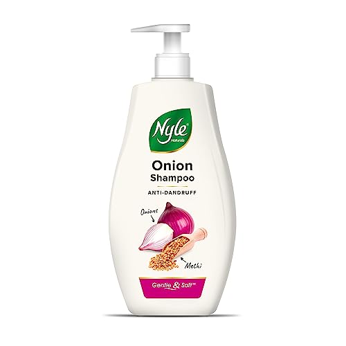 Naturals Onion Anti-Dandruff Shampoo, With Onion and Fenugreek, Gentle & Soft Shampoo, pH Balanced and Paraben Free, For Men and Women, 800ml