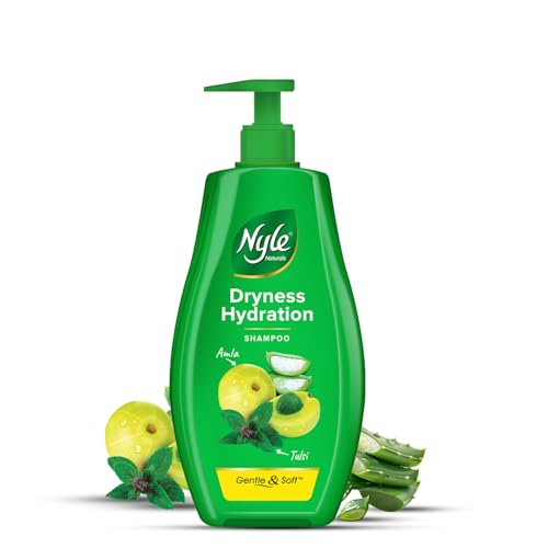 Naturals Dryness Hydration Shampoo, with Tulsi, Amla and Aloe Vera, Gentle & Soft Shampoo, pH Balanced and Paraben Free, For Men & Women, 800ml