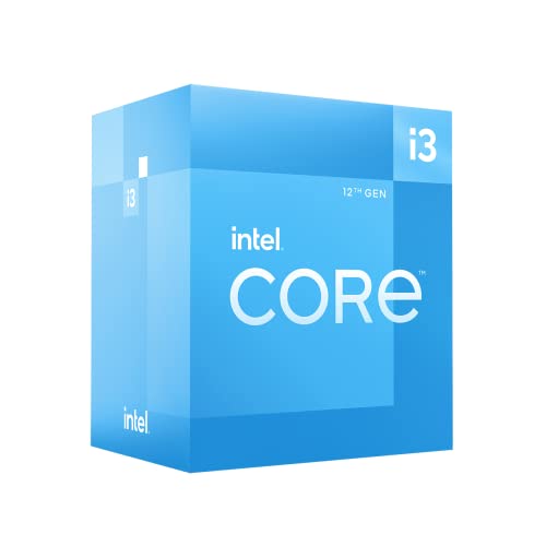 Intel Core i3-12100 12. Generation Desktop Prozessor (Basistakt: 3.3GHz, 4 Kerne, LGA1700, RAM DDR4 und DDR5 bis zu 128GB) BX8071512100, Silber
