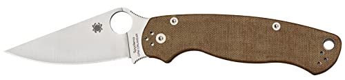 Spyderco Para Military 2 Signature Knife with 3.47" CPM Cru-Wear Steel Blade and Premium Micarta Handle - PlainEdge - C81MPCW2