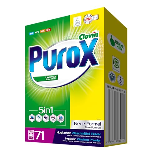 (-20%) PUROX Universal Waschpulver 5 kg, 71 Waschladungen, für alle Textilien