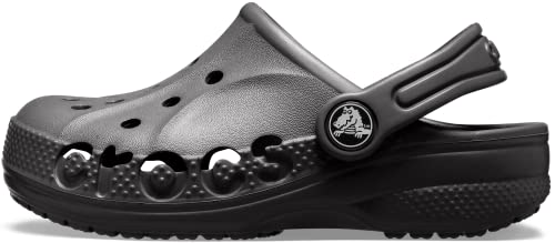 Crocs Unisex-Child Baya Clog, Black/Black, 9 Toddler