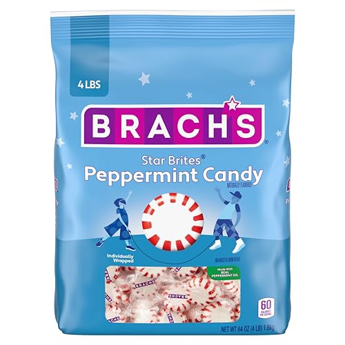 Brach's Star Brites, Candy, Peppermint, Individually Wrapped, Made With Real Peppermint Oil, 64oz, 360ct