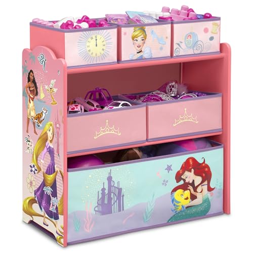 Delta Children Design & Store 6 Bin Toy Storage Organizer, Disney Princess