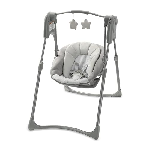 Graco Slim Spaces Compact Portable Baby Swing Height Adjustable