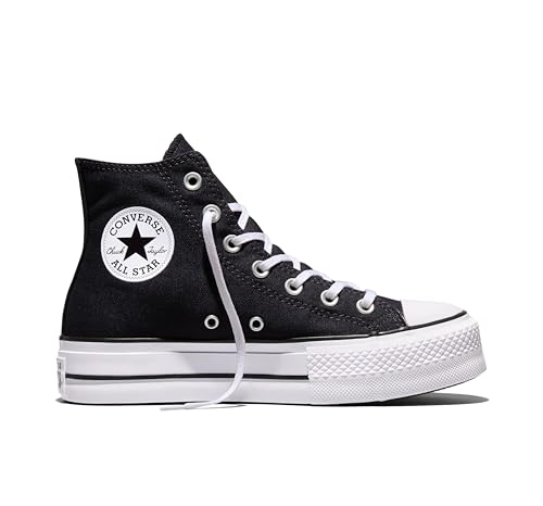 Converse Women's Chuck Taylor All Star Lift High Top Sneakers, Black/White/White, 8.5 Medium US