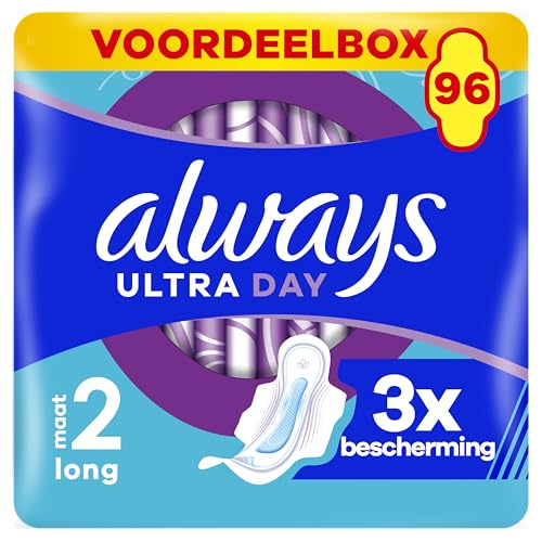 (-12%) Always Ultra Binden Damen Gr. 2, Long, 96 Damenbinden mit Flügeln (3 x 32 Stück) Multipack, ultradünn und super absorbierend