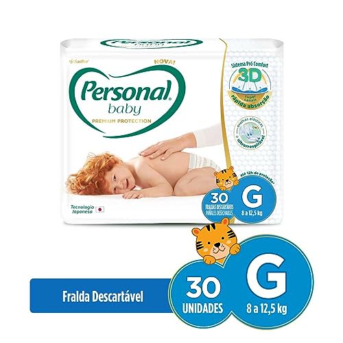 Personal Fralda Baby Premium Protection Grande 30 Pads.
